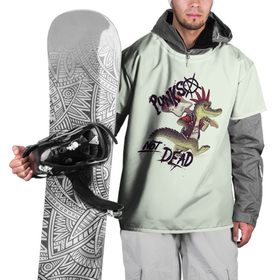 Накидка на куртку 3D с принтом Крокодил панк , 100% полиэстер |  | punks not dead | гитара | крокодил | музыка | панк | панкс нот дед | рок | рокер