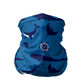 Бандана-труба 3D с принтом Подводный мир , 100% полиэстер, ткань с особыми свойствами — Activecool | плотность 150‒180 г/м2; хорошо тянется, но сохраняет форму | whale | акулы | кит | киты | медуза | медузы | море | морские | океан | паттерн | подводный | скаты | черепаха | черепахами