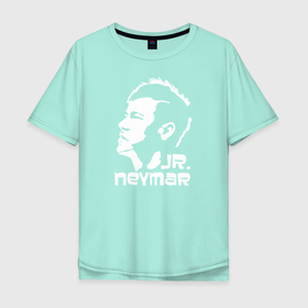 Мужская футболка хлопок Oversize с принтом Jr.Neymar белый профиль в Новосибирске, 100% хлопок | свободный крой, круглый ворот, “спинка” длиннее передней части | brazil | champions | fifa | junior | neymar | neymar jr | paris saint germain | psg | uefa | бразилия | джуниор | младший | наймар | неймар | пари сен жермен | петух | псж | сборная бразилии | уефа | фифа | футбик | футбол 