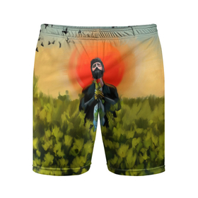 Мужские шорты спортивные с принтом Один в поле в Курске,  |  | закаты | поле | природа | птицы | солнце