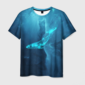 Мужская футболка 3D с принтом ЗВЕЗДНЫЙ КИТ | STAR WHALE (Z) в Петрозаводске, 100% полиэфир | прямой крой, круглый вырез горловины, длина до линии бедер | mastodon | rorqual | whale | звездный кит | кит | китовый | космо кит | космосический | левиафан | мастадонт | мастак | столп