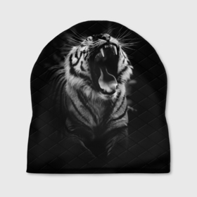 Шапка 3D с принтом Тигр рычит | Tiger realistic в Тюмени, 100% полиэстер | универсальный размер, печать по всей поверхности изделия | furry | low poly | tiger | восточный тигр | год тигра | голова | кошка | лоу поли | тигр | тигренок | фурри | хищник