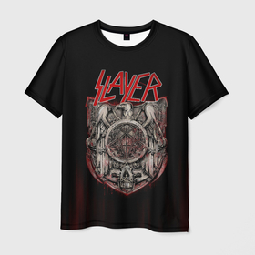 Мужская футболка 3D с принтом Slayer в Санкт-Петербурге, 100% полиэфир | прямой крой, круглый вырез горловины, длина до линии бедер | groove | kerry king | metall | rock | slayer | trash