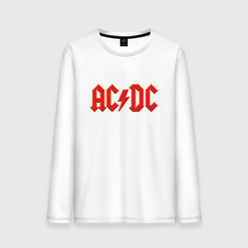 Мужской лонгслив хлопок с принтом AC DC , 100% хлопок |  | ac | ac dc | ac|dc | angus young | dc. logo | hard | rock | ангус янг | логотип