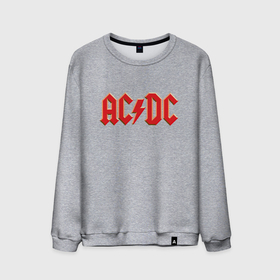 Мужской свитшот хлопок с принтом AC DC в Тюмени, 100% хлопок |  | ac | ac dc | ac|dc | angus young | dc. logo | hard | rock | ангус янг | логотип