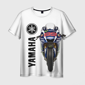 Мужская футболка 3D с принтом YAMAHA [002] в Белгороде, 100% полиэфир | прямой крой, круглый вырез горловины, длина до линии бедер | Тематика изображения на принте: moto | yamaha | мотоцикл | ямана | ямаха