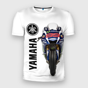 Мужская футболка 3D спортивная с принтом YAMAHA [002] в Екатеринбурге, 100% полиэстер с улучшенными характеристиками | приталенный силуэт, круглая горловина, широкие плечи, сужается к линии бедра | Тематика изображения на принте: moto | yamaha | мотоцикл | ямана | ямаха