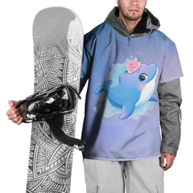 Накидка на куртку 3D с принтом Дельфинчик в Кировске, 100% полиэстер |  | Тематика изображения на принте: cute | dolphin | дельфин | дельфин в море | дельфинами | дельфинчик | милый | мир | подводный