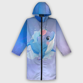 Дождевик унисекс 3D с принтом Дельфинчик в городе Новоалтайск,  |  | cute | dolphin | дельфин | дельфин в море | дельфинами | дельфинчик | милый | мир | подводный