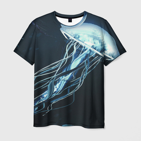Мужская футболка 3D с принтом Рисунок медуза в Кировске, 100% полиэфир | прямой крой, круглый вырез горловины, длина до линии бедер | medusa | арт | животные | медузы | рисунок | рыбы | щупальца