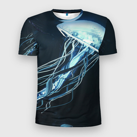 Мужская футболка 3D спортивная с принтом Рисунок медуза в Курске, 100% полиэстер с улучшенными характеристиками | приталенный силуэт, круглая горловина, широкие плечи, сужается к линии бедра | medusa | арт | животные | медузы | рисунок | рыбы | щупальца
