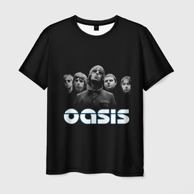 Мужская футболка 3D с принтом OASIS в Петрозаводске, 100% полиэфир | прямой крой, круглый вырез горловины, длина до линии бедер | группы | музыка | оазис | рок