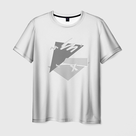Мужская футболка 3D с принтом ПросТой РисуНок в Санкт-Петербурге, 100% полиэфир | прямой крой, круглый вырез горловины, длина до линии бедер | волны | геометрия | крестик | линии | простой рисунок | рисунок | треугольники