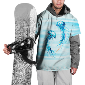 Накидка на куртку 3D с принтом Медузы в Курске, 100% полиэстер |  | Тематика изображения на принте: jellyfish | medusa | жители | медуза | медузы | морские | океан