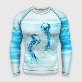 Мужской рашгард 3D с принтом Медузы ,  |  | jellyfish | medusa | жители | медуза | медузы | морские | океан