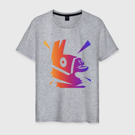 Мужская футболка хлопок с принтом Llama , 100% хлопок | прямой крой, круглый вырез горловины, длина до линии бедер, слегка спущенное плечо. | animals | fortnite | gamers | games | llama | игры | королевская битва | фортнайт