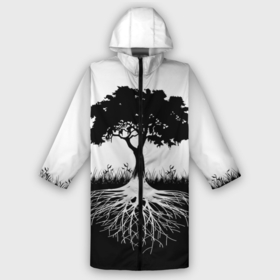 Дождевик унисекс 3D с принтом ДЕРЕВО ИНЬ ЯНЬ в городе Новоалтайск,  |  | blackwhite | evil | tree | дерево | добро | зло | инь янь | корни | лес | листья | природа | саванна | узор | черно белое