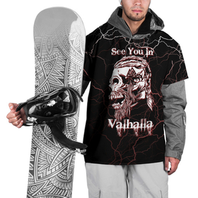 Накидка на куртку 3D с принтом Ragnarr , 100% полиэстер |  | odin | odinn | see you in valhalla | viking | vikings | вальхала | вальхалла | викинг | викинги | до встречи в вальхалле | кельт | кельтский узор | лик | один | рагнар | рагнар лодброк | символ | символ викингов | символика