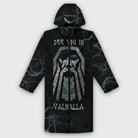 Дождевик унисекс 3D с принтом See you in Valhalla в городе Новоалтайск,  |  | odin | odinn | see you in valhalla | бог один | вальхала | вальхалла | викинг | викинги | всеотец | до встречи в вальхалле | кельт | кельтский узор | лик | лицо одина | один | перун | символ | символ викингов