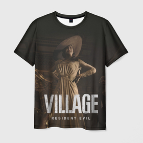 Мужская футболка 3D с принтом RESIDENT EVIL VILLAGE в Курске, 100% полиэфир | прямой крой, круглый вырез горловины, длина до линии бедер | resident evil | resident evil 8 village | village | вампиры | димитреску | леди | резидент | эвил