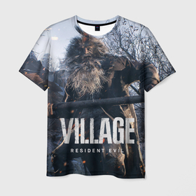 Мужская футболка 3D с принтом RESIDENT EVIL VILLAGE , 100% полиэфир | прямой крой, круглый вырез горловины, длина до линии бедер | resident evil | resident evil 8 village | village | вампиры | димитреску | леди | резидент | эвил