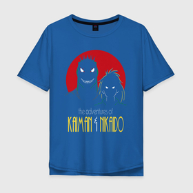 Мужская футболка хлопок Oversize с принтом DOROHEDORO в Кировске, 100% хлопок | свободный крой, круглый ворот, “спинка” длиннее передней части | dorohedoro | kaiman | nikado | аниме | дорохедоро | дорохэдоро | кайман | манга | никайдо