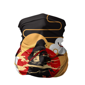 Бандана-труба 3D с принтом Ниндзя. Япония в Петрозаводске, 100% полиэстер, ткань с особыми свойствами — Activecool | плотность 150‒180 г/м2; хорошо тянется, но сохраняет форму | аниме | ниндзя | облака | япония | японские мотивы. символы