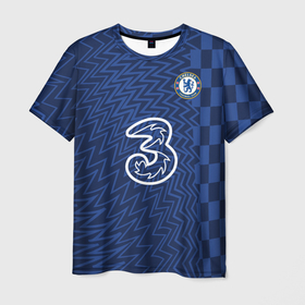 Мужская футболка 3D с принтом FC Chelsea | Home Vapor Match Shirt (2021/22) , 100% полиэфир | прямой крой, круглый вырез горловины, длина до линии бедер | 0x000000123 | chelsea | goalkeeper | stamford bridge | вернер | вратарь | канте | стамфорд бридж | челси