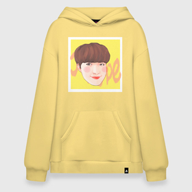 Худи SuperOversize хлопок с принтом Jung Hoseok в Тюмени, 70% хлопок, 30% полиэстер, мягкий начес внутри | карман-кенгуру, эластичная резинка на манжетах и по нижней кромке, двухслойный капюшон
 | bts | pop | битиэс | бтс | ви | джей хоуп | джонгук | корейцы | музыка | поп | попса | рм | чимин | чин сюги