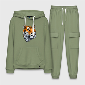 Мужской костюм хлопок с толстовкой с принтом Тигр в городе Новоалтайск,  |  | tiger | животные | звири | кошка | кошки | крупная кошка | природа | тигр