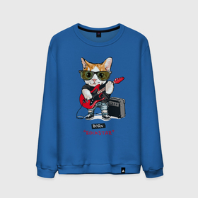 Мужской свитшот хлопок с принтом КРУТОЙ КОТ ГИТАРИСТ в Тюмени, 100% хлопок |  | and | cat | cats | cute | funny | guitar | heavy | kitten | kitty | meow | metal | music | n | pet | playing | rock | roll | star | гитара | гитарист | кот | котик | коты | кошка | кошки | крутой | музыка | рок
