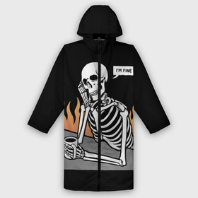 Дождевик унисекс 3D с принтом Я В Порядке в городе Новоалтайск,  |  | bones | fine | fire | flame | im | skeleton | skull | апатия | в | депрессия | кости | кружка | настроение | огонь | пламя | пожар | порядке | прострация | скелет | череп | эмоции | я