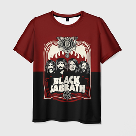 Мужская футболка 3D с принтом Black Sabbath в Тюмени, 100% полиэфир | прямой крой, круглый вырез горловины, длина до линии бедер | bill ward | black sabbath | geezer butler | hard rock | heavy metall | ozzy osbourne | tony iommi | англия | блэк | рок | саббат