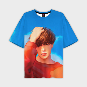 Мужская футболка oversize 3D с принтом Park Jimin Art ,  |  | bts | pop | битиэс | бтс | ви | джей хоуп | джонгук | корейцы | музыка | поп | попса | рм | чимин | чин сюги