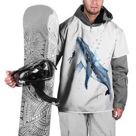 Накидка на куртку 3D с принтом кит в Курске, 100% полиэстер |  | Тематика изображения на принте: ocean | sea | sea animal | whale | акварель | кит | море | океан | рисунок кита