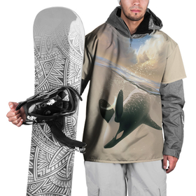 Накидка на куртку 3D с принтом косатка в Санкт-Петербурге, 100% полиэстер |  | Тематика изображения на принте: ocean | orca | sea | sea animal | whale | дельфин | касатка | кит | море | океан | рисунок кита