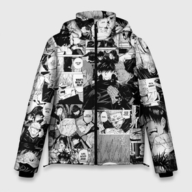 Мужская зимняя куртка 3D с принтом Магическая Битва в Екатеринбурге, верх — 100% полиэстер; подкладка — 100% полиэстер; утеплитель — 100% полиэстер | длина ниже бедра, свободный силуэт Оверсайз. Есть воротник-стойка, отстегивающийся капюшон и ветрозащитная планка. 

Боковые карманы с листочкой на кнопках и внутренний карман на молнии. | jujutsu kai | аниме | годжо сатору | инумаки тоге | итадори юдзи | кугисаки нобара | магическая битва | манга | рёмен сукуна | фушигуро мегуми | фушигуро тодзи