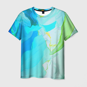 Мужская футболка 3D с принтом Что то необычНое в Тюмени, 100% полиэфир | прямой крой, круглый вырез горловины, длина до линии бедер | зеленый | лето | необычное | синий