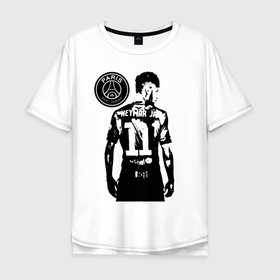 Мужская футболка хлопок Oversize с принтом Neymar Jr Paris Saint-Germain в Белгороде, 100% хлопок | свободный крой, круглый ворот, “спинка” длиннее передней части | brazil | champions | fifa | junior | neymar | neymar jr | paris saint germain | psg | uefa | бразилия | джуниор | младший | наймар | неймар | пари сен жермен | петух | псж | сборная бразилии | уефа | фифа | футбик | футбол 