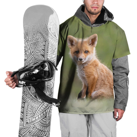 Накидка на куртку 3D с принтом Лисенок в Тюмени, 100% полиэстер |  | fox | foxy | животное | звери | лиса | лисенок | лисичка | милая | рыжая | фокс