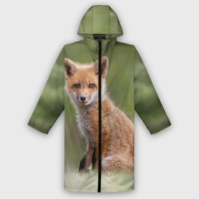 Дождевик унисекс 3D с принтом Лисенок в городе Новоалтайск,  |  | fox | foxy | животное | звери | лиса | лисенок | лисичка | милая | рыжая | фокс