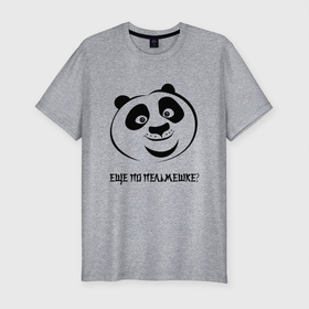 Мужская футболка хлопок Slim с принтом ПАНДА ПО в Кировске, 92% хлопок, 8% лайкра | приталенный силуэт, круглый вырез ворота, длина до линии бедра, короткий рукав | кун фу панда | кунг фу панда | мульт персонаж. | панда | панда по