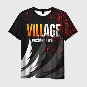 Мужская футболка 3D с принтом RESIDENT EVIL 8 VILLAGE в Белгороде, 100% полиэфир | прямой крой, круглый вырез горловины, длина до линии бедер | biohazard | game. | resident 8 | resident evil village | госпожа димитреску | игра | итан уинтерс | резидент 8 | резидент эвил вилладж | ужасы