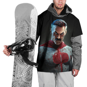 Накидка на куртку 3D с принтом Омнимен в Тюмени, 100% полиэстер |  | Тематика изображения на принте: allen | invincible | omni man | omniman | superhero | алиен | аллен | инвинсибл | неуязвимый | омнимен | омнимэн | супергерои
