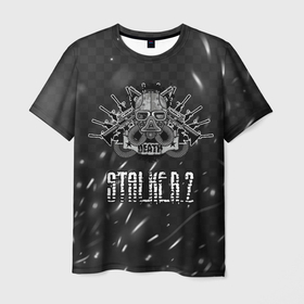 Мужская футболка 3D с принтом Stalker 2 Death в Екатеринбурге, 100% полиэфир | прямой крой, круглый вырез горловины, длина до линии бедер | danger | stalker | stallker | метро | постапокалипсис | радиация | сталкер | чернобыль