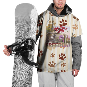 Накидка на куртку 3D с принтом Свободу фурри в Кировске, 100% полиэстер |  | freedom | furry | драйв | зверолюди | лапки | рокнролл | свобода | фурри