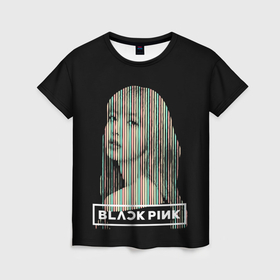 Женская футболка 3D с принтом Lisa BP в Санкт-Петербурге, 100% полиэфир ( синтетическое хлопкоподобное полотно) | прямой крой, круглый вырез горловины, длина до линии бедер | black pink | blackpink | pop | блэк пинк | ким дженни | ким джи су | корейцы | лалиса манобан | музыка | поп | попса | розэ
