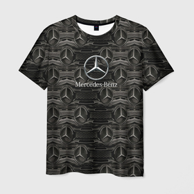 Мужская футболка 3D с принтом Mercedes-Benz в Белгороде, 100% полиэфир | прямой крой, круглый вырез горловины, длина до линии бедер | auto | mercedes benz | sport | авто | автомобили | автомобиль | автомобильные | бренд | внедорожники | легковые | марка | спорт