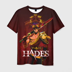 Мужская футболка 3D с принтом Zagreus Hades , 100% полиэфир | прямой крой, круглый вырез горловины, длина до линии бедер | hades | roguelike | zagreus | бесконечные круги ада | загрей | компьютерная игра | мифология | сын аида