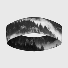 Повязка на голову 3D с принтом ТУМАННЫЙ ЛЕС  МРАЧНЫЙ ЛЕС в Курске,  |  | tegunvteg | деревья | ели | лес | мрачный | природа | туман | туманный